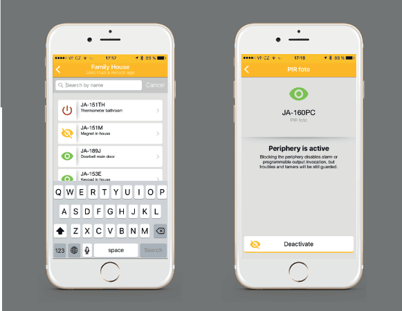Anulación de detectores desde app